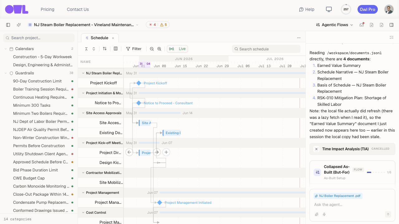 The Collapsed As-Built setup: the as-built schedule, whose delays to remove, and the concurrency theory.